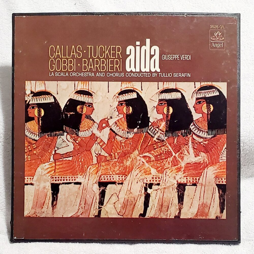 AIDA Callas, Tucker, Gobbi, Barbieri- La Scala Verdi Orchestra- Angel 3525 C/L